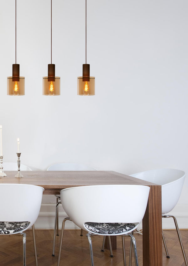 Lucide TOLEDO hanglamp Ø 20 cm, 3 × E27, amber