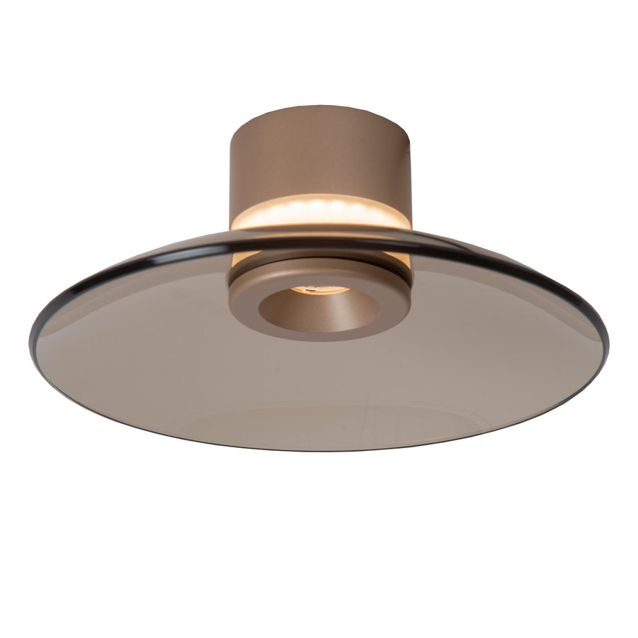 Lucide SANTIAGO dimbare LED-plafondlamp Ø 23 cm, 10 W, 2700–4000 K, amber