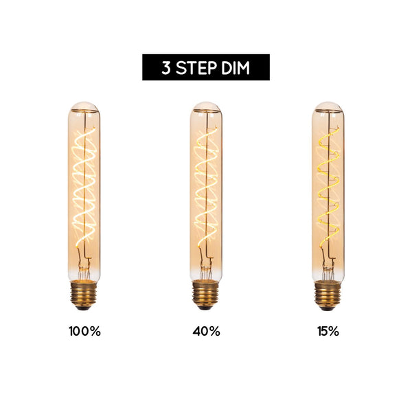 Lucide T32 LED-filamentlamp E27 Ø 3,2 cm, 2200 K, amber