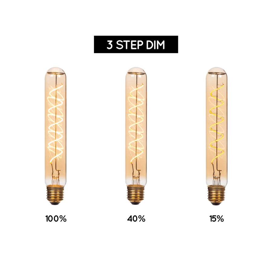 Lucide T32 LED-filamentlamp E27 Ø 3,2 cm, 2200 K, amber