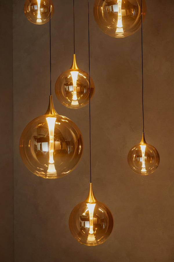 Lucide GISELA dimbare LED-hanglamp Ø 84 cm, amber