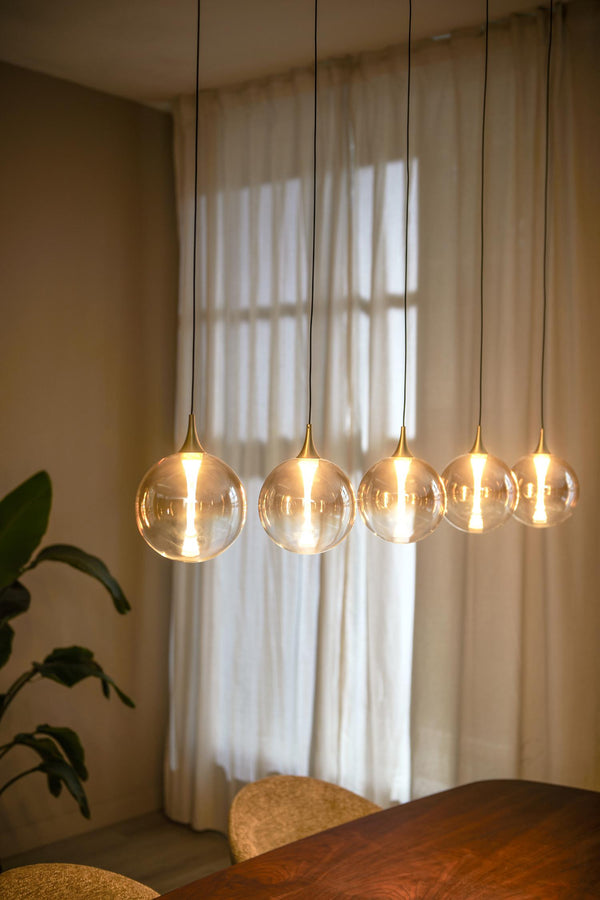 Lucide GISELA dimbare LED-hanglamp 5 × 4 W, amber