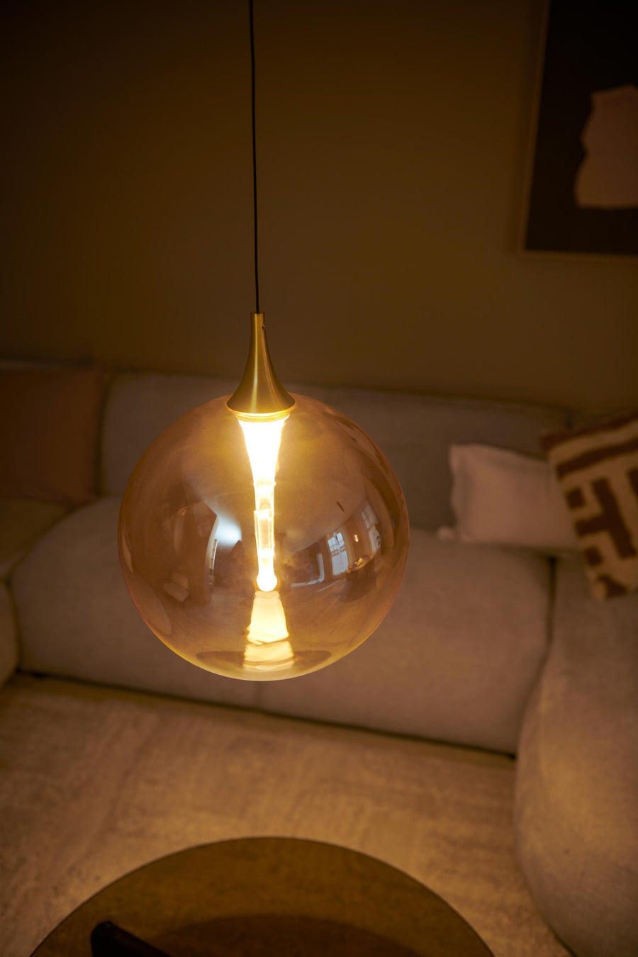 Lucide GISELA dimbare LED-hanglamp Ø 30 cm, 9,4 W, amber