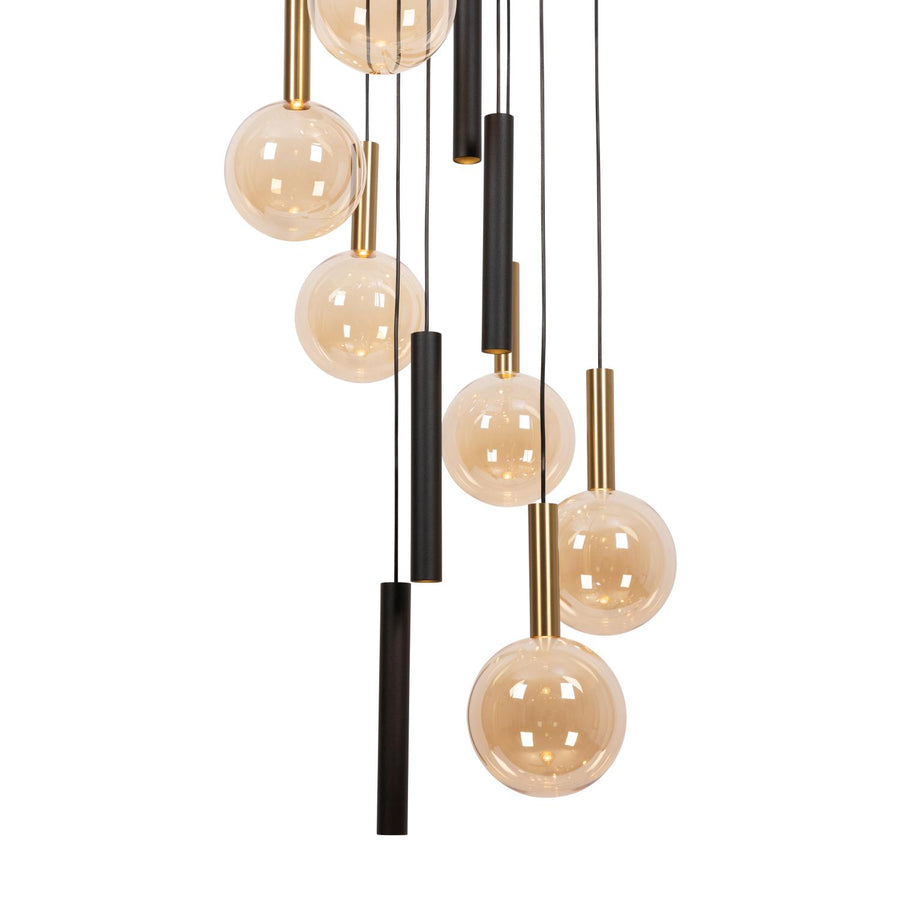 Lucide JOSIANE hanglamp Ø 55 cm, 6 × G9, zwart