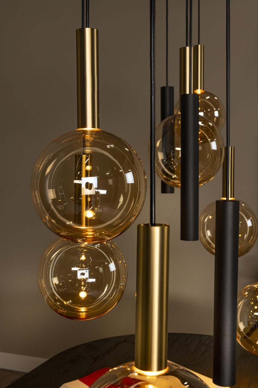 Lucide JOSIANE hanglamp 7 × G9, zwart