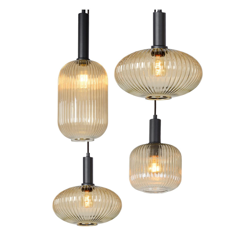 Lucide MALOTO hanglamp 7 × E27, amber