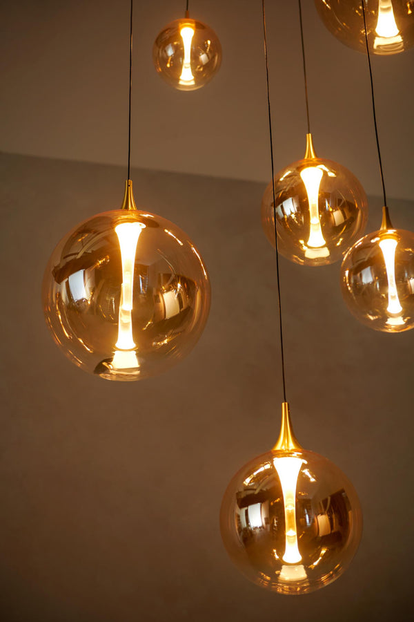 Lucide GISELA dimbare LED-hanglamp Ø 84 cm, amber