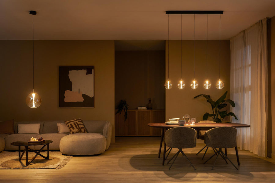 Lucide GISELA dimbare LED-hanglamp 5 × 4 W, amber