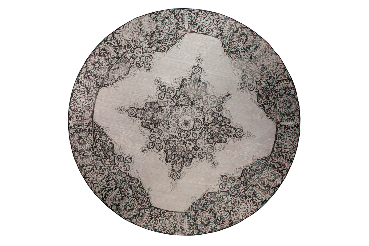 Buitenvloerkleed Coventry Rond 200 Zwart