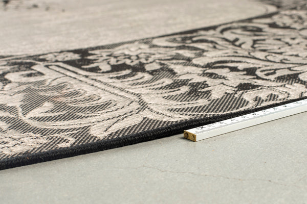 Buitenvloerkleed Coventry Rond 200 Zwart