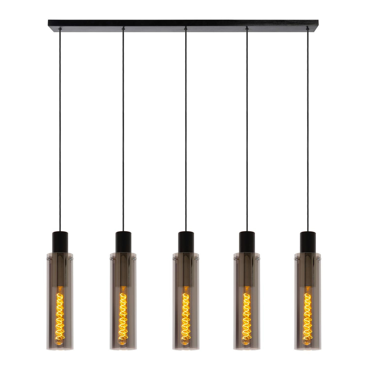 Lucide ORLANDO hanglamp 5 × E27, rookgrijs