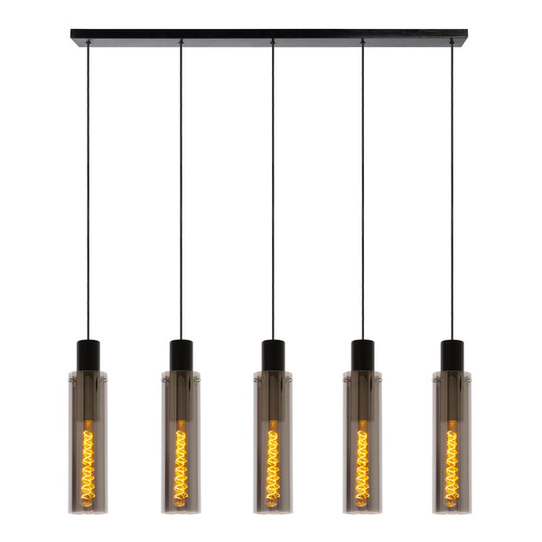 Lucide ORLANDO hanglamp 5 × E27, rookgrijs