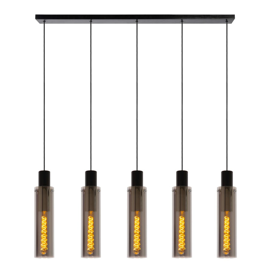 Lucide ORLANDO hanglamp 5 × E27, rookgrijs