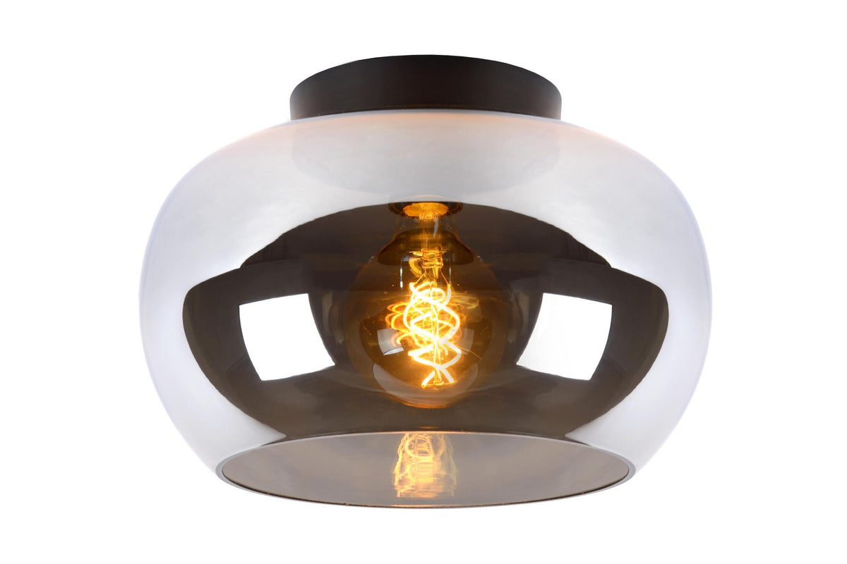 Lucide JUDI plafondlamp Ø 30,5 cm, E27, rookgrijs