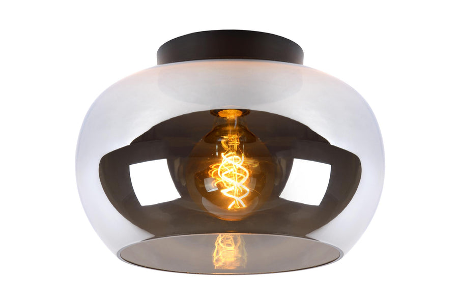 Lucide JUDI plafondlamp Ø 30,5 cm, E27, rookgrijs