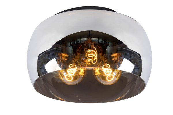 Lucide OLIVIA plafondlamp Ø 40 cm, 3 × E27, rookgrijs