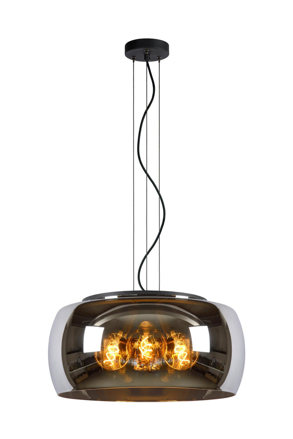 Lucide OLIVIA hanglamp Ø 50 cm, 3 × E27, rookgrijs