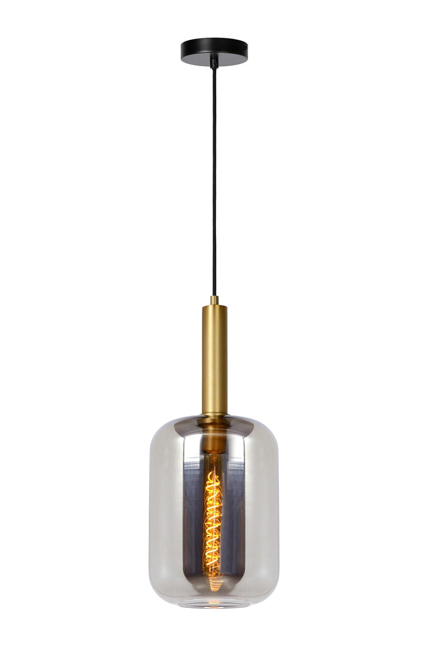 Lucide JOANET hanglamp Ø 22 cm, E27, rookgrijs