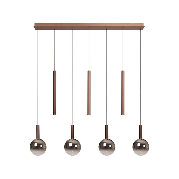 Lucide JASMINE dimbare LED-hanglamp 7 × 4 W, 2200–3300 K, koper