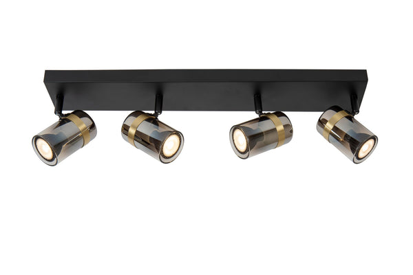 Lucide UPTON plafondspot 4 × GU10, rookgrijs