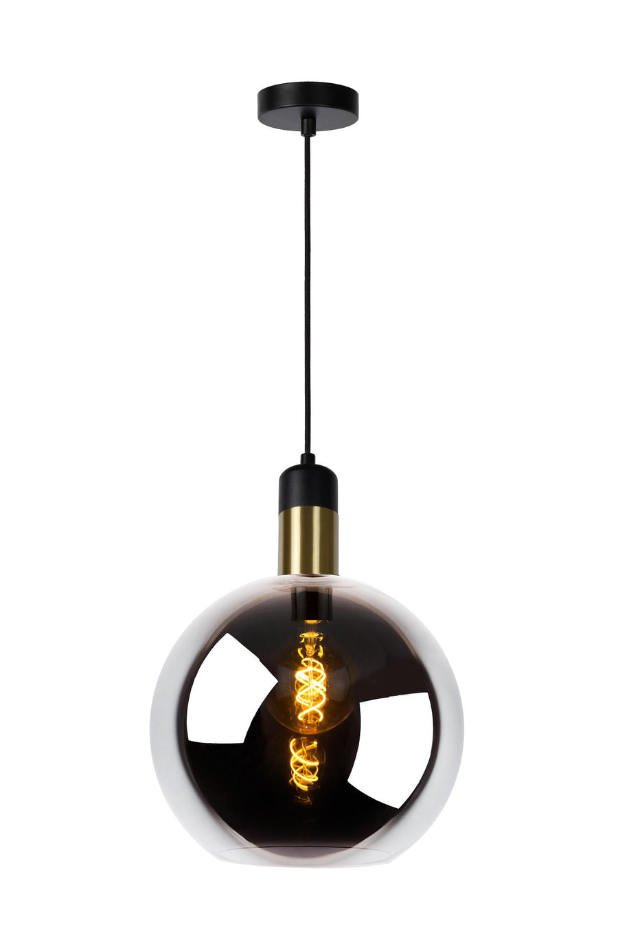 Lucide JULIUS hanglamp Ø 28 cm, E27, rookgrijs