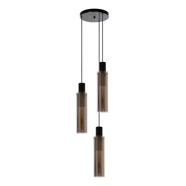 Lucide ORLANDO hanglamp Ø 32 cm, 3 × E27, rookgrijs