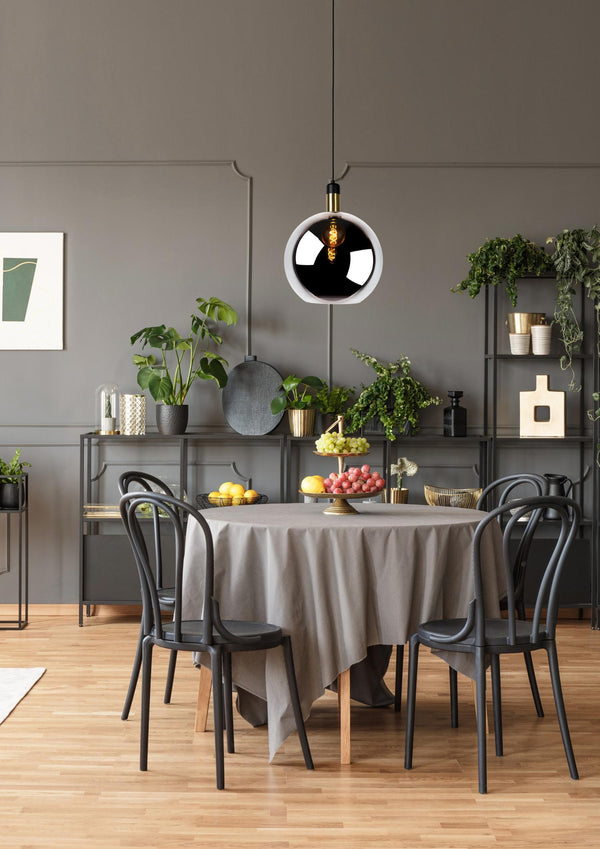 Lucide JULIUS hanglamp Ø 40 cm, E27, rookgrijs