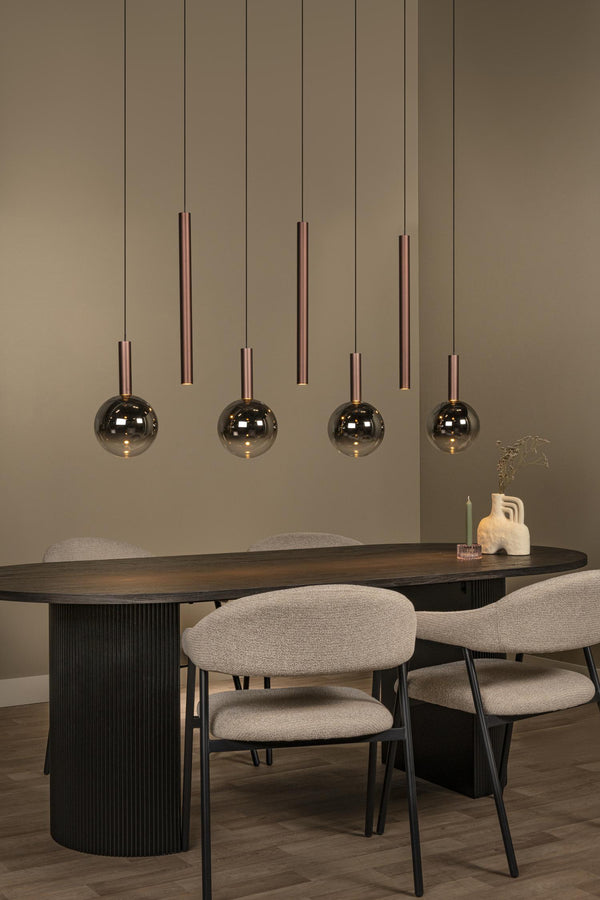Lucide JASMINE dimbare LED-hanglamp 7 × 4 W, 2200–3300 K, koper