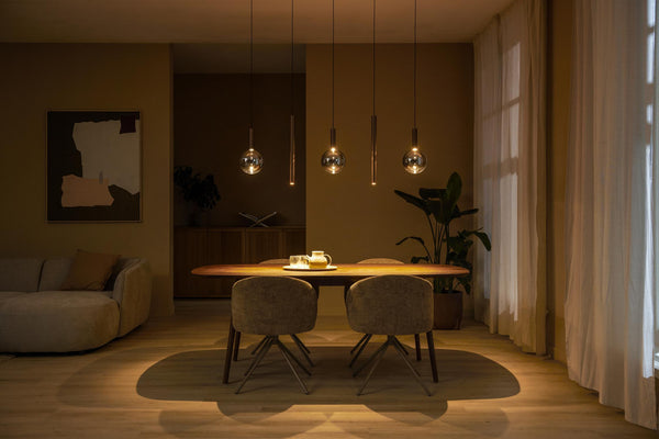 Lucide JASMINE dimbare LED-hanglamp 5 × 4 W, 2200–3300 K, koper