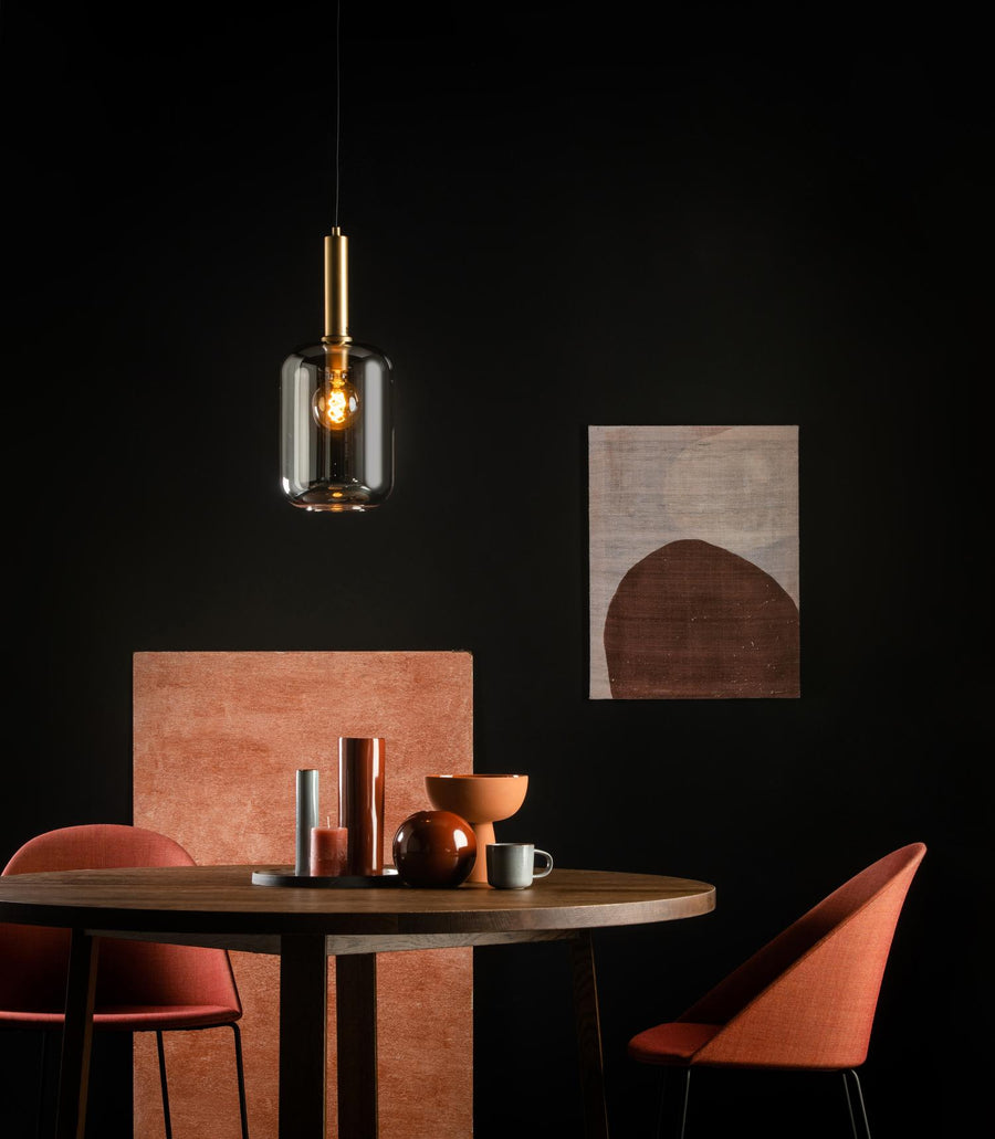 Lucide JOANET hanglamp Ø 22 cm, E27, rookgrijs