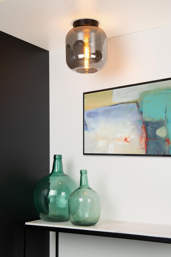 Lucide JOANET plafondlamp Ø 25 cm, E27, rookgrijs