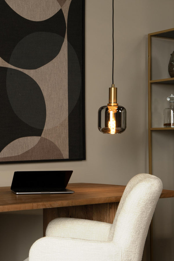 Lucide JOANET hanglamp Ø 16 cm, E27, rookgrijs