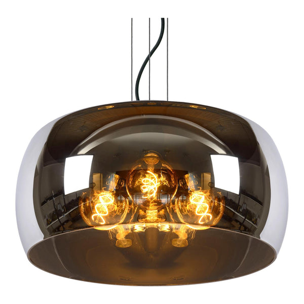 Lucide OLIVIA hanglamp Ø 50 cm, 3 × E27, rookgrijs
