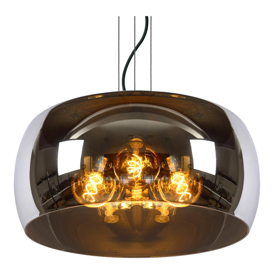Lucide OLIVIA hanglamp Ø 50 cm, 3 × E27, rookgrijs