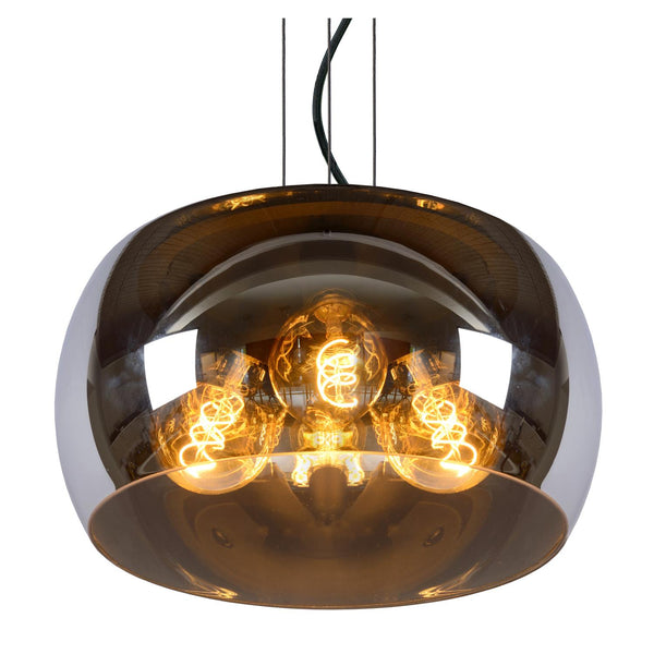 Lucide OLIVIA hanglamp Ø 40 cm, 3 × E27, rookgrijs