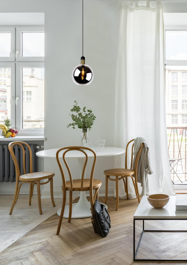 Lucide JULIUS hanglamp Ø 28 cm, E27, rookgrijs