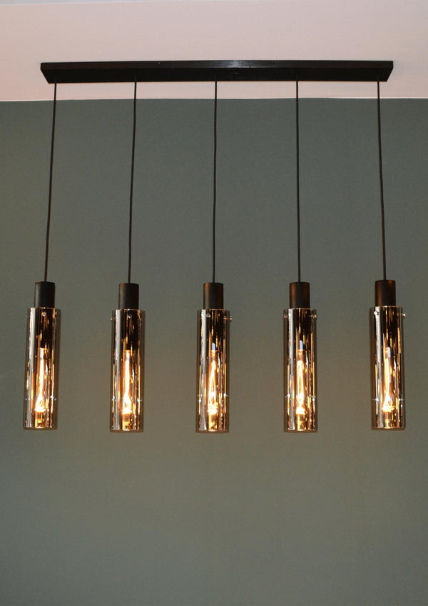 Lucide ORLANDO hanglamp 5 × E27, rookgrijs