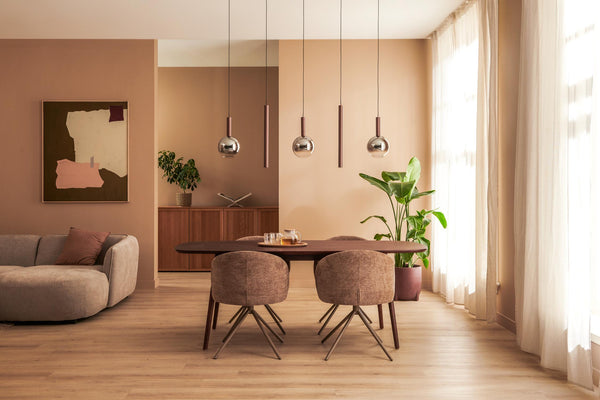 Lucide JASMINE dimbare LED-hanglamp 5 × 4 W, 2200–3300 K, koper