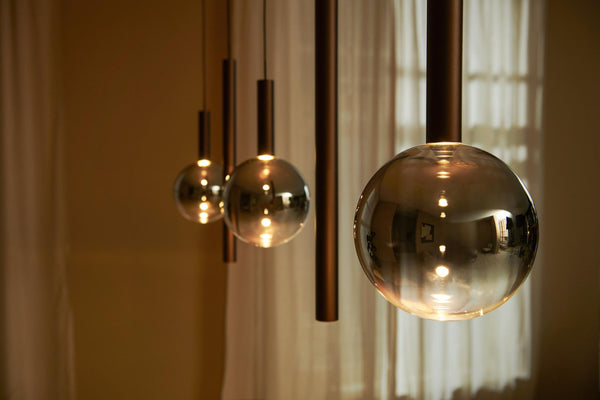 Lucide JASMINE dimbare LED-hanglamp 5 × 4 W, 2200–3300 K, koper