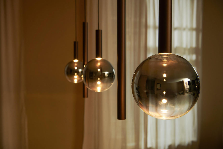 Lucide JASMINE dimbare LED-hanglamp 5 × 4 W, 2200–3300 K, koper