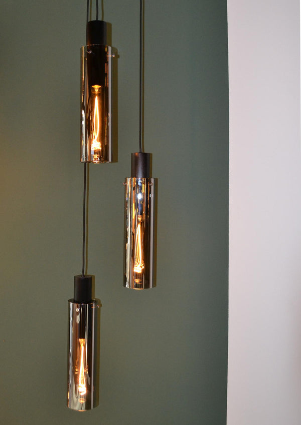 Lucide ORLANDO hanglamp Ø 32 cm, 3 × E27, rookgrijs