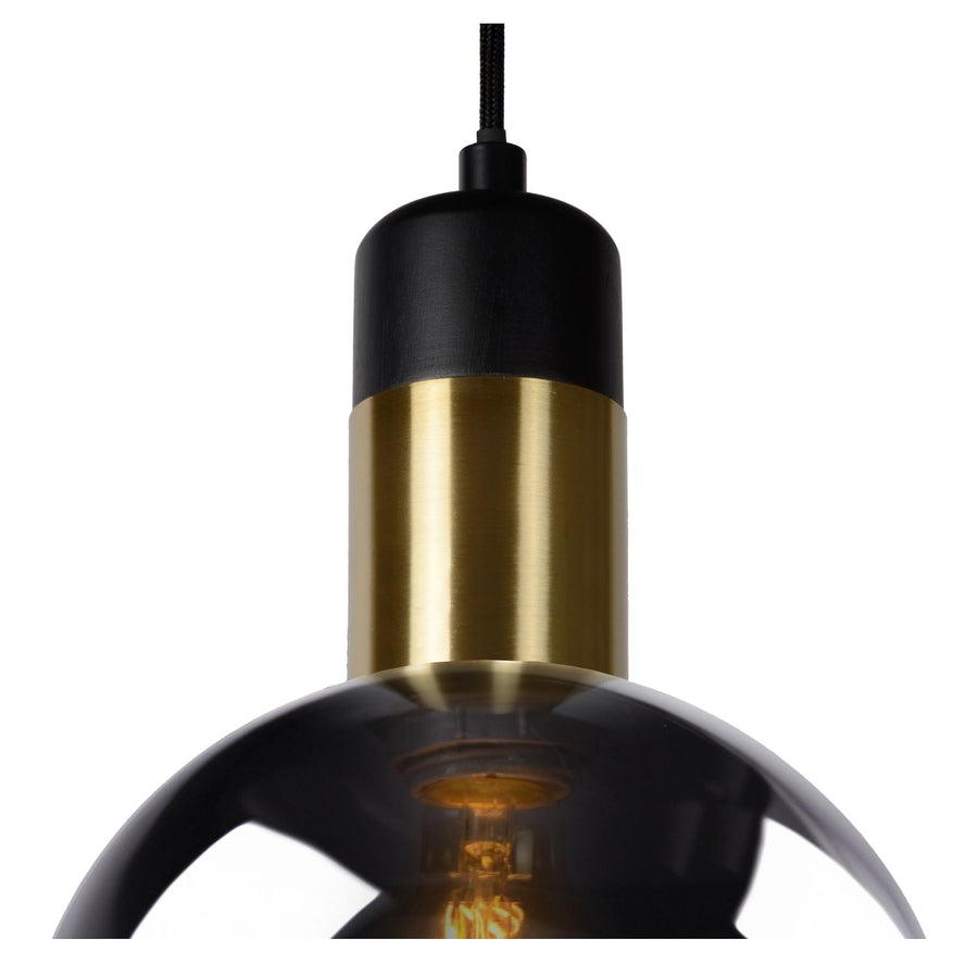 Lucide JULIUS hanglamp Ø 28 cm, E27, rookgrijs