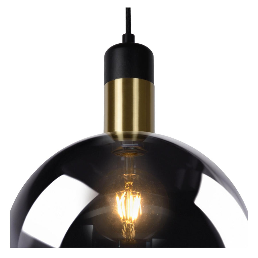 Lucide JULIUS hanglamp Ø 40 cm, E27, rookgrijs