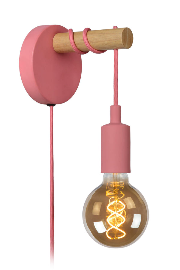 Lucide POLA wandlamp Ø 12 cm, E27, roze