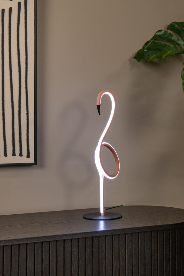 Lucide FLAMINGO dimbare LED-tafellamp roze
