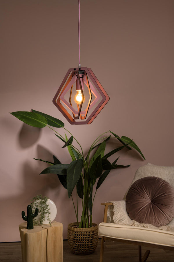 Lucide MAURO hanglamp E27, roze