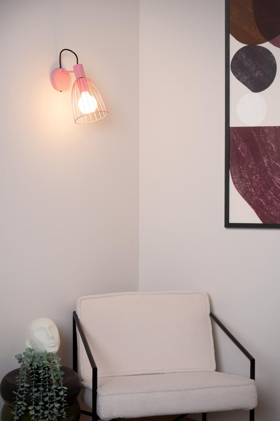 Lucide MACARONS wandlamp E27, roze