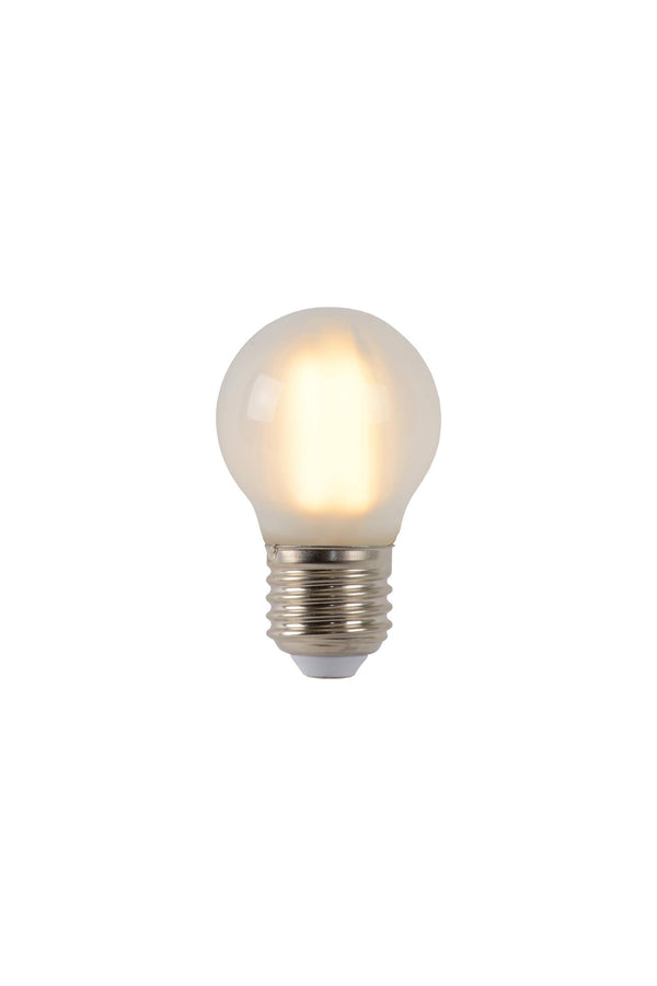 Lucide G45 dimbare LED-filamentlamp E27 Ø 4,5 cm, 4 W, 2700 K, matglas