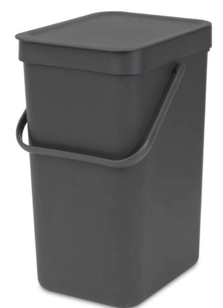 Afvalemmer Sort & Go 12 ltr,  Dark Grey