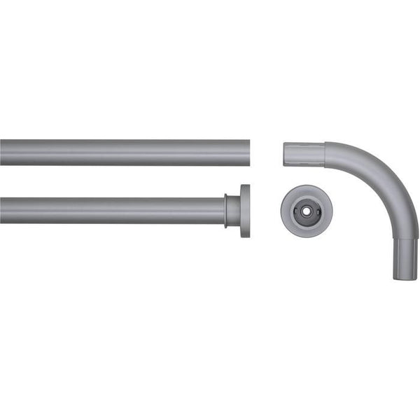 Seallux Douchegordijnstangset Mat aluminium
